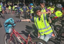 Passeio com 700 ciclistas no Eixão Sul encerra o Maio Amarelo