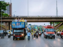 Mega motocarreata reúne Fraga e lideranças em apoio a Flávio Bolsonaro e Celina Leão
